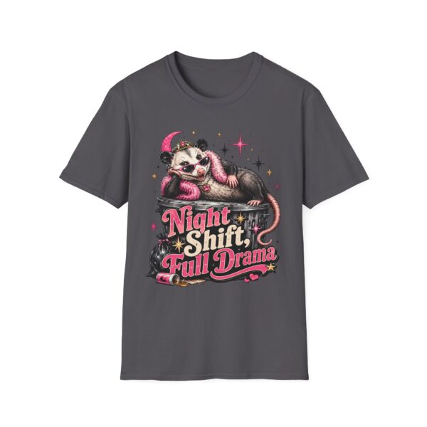 Night Shift Full Drama T-Shirt — Cute Posh Possum Graphic Tee