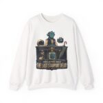 Crewneck Sweatshirt — "Unclaimed Since The Last Starport Delay" Alien Concierge Graphic