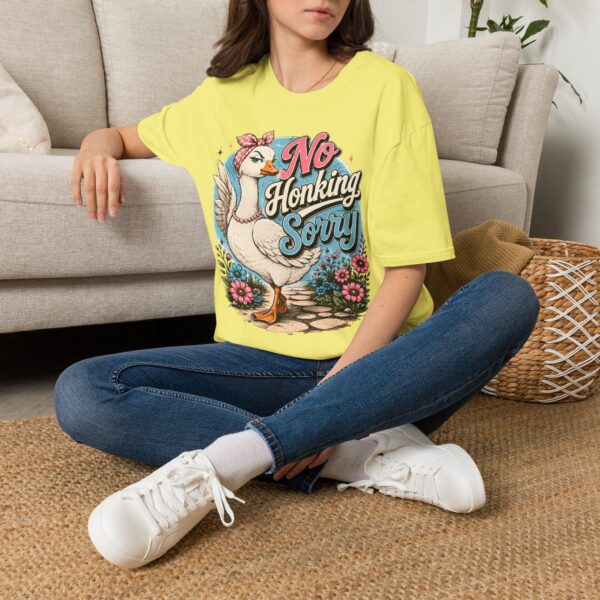 No Honking Sorry Goose T-Shirt — Retro Floral Graphic Tee
