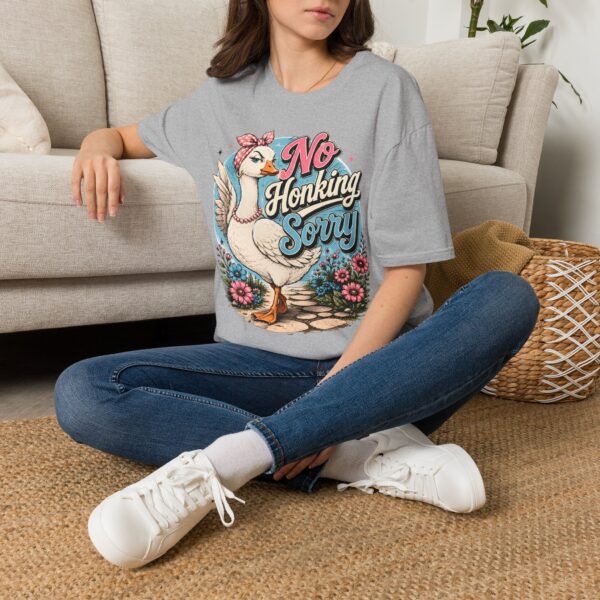 No Honking Sorry Goose T-Shirt — Retro Floral Graphic Tee