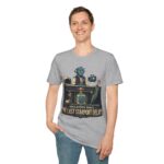 Retro Spaceport Tee — "Unclaimed Since The Last Starport Delay" Alien Deli Illustration