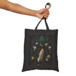 Vintage Penguin Floral Canvas Tote — Art Deco Calla Lily Cotton Tote