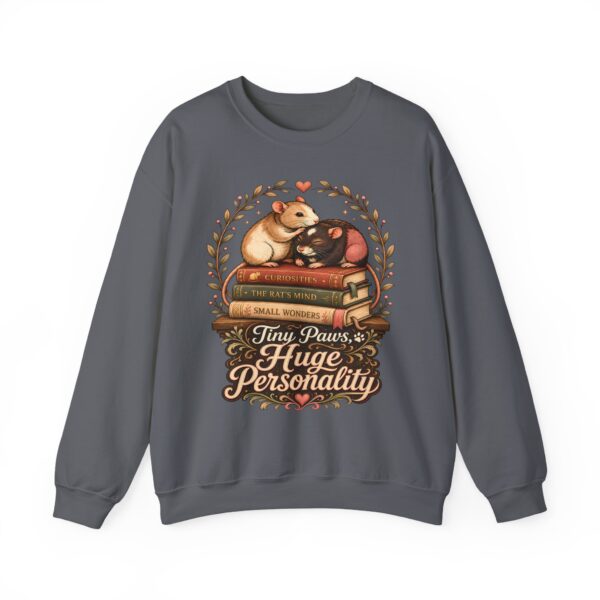 Hamster Booklover Sweatshirt — "Tiny Paws, Huge Personality" Cozy Crewneck