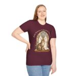 Cat Prayer T-Shirt — "Jesus Knows I Needed This Cat" Vintage Stained-Glass Design