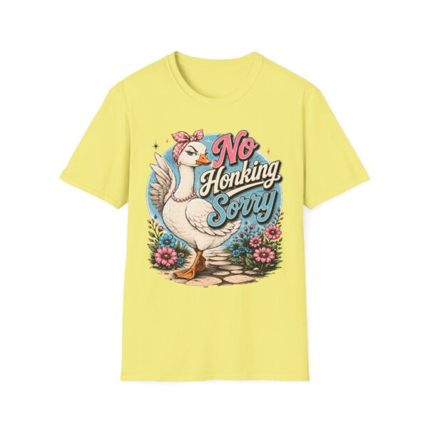 No Honking Sorry Goose T-Shirt — Retro Floral Graphic Tee