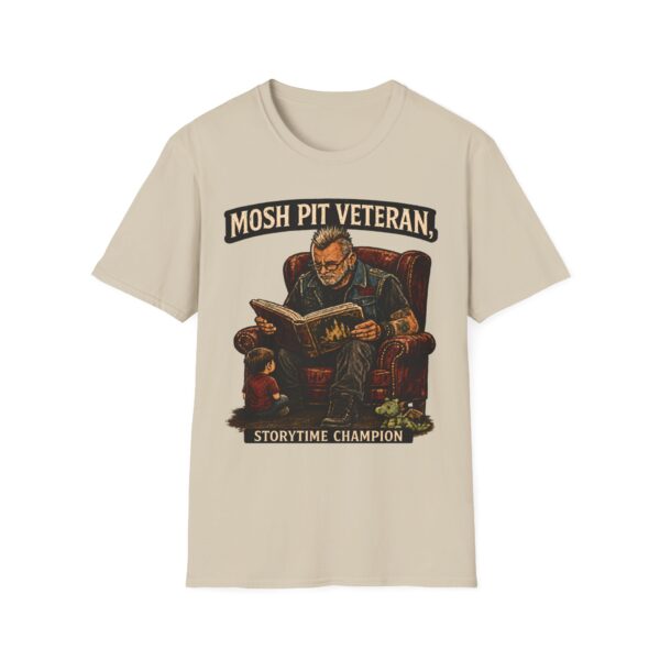Mosh Pit Veteran T-Shirt — 'Storytime Champion' Band Tee for Concert Fans