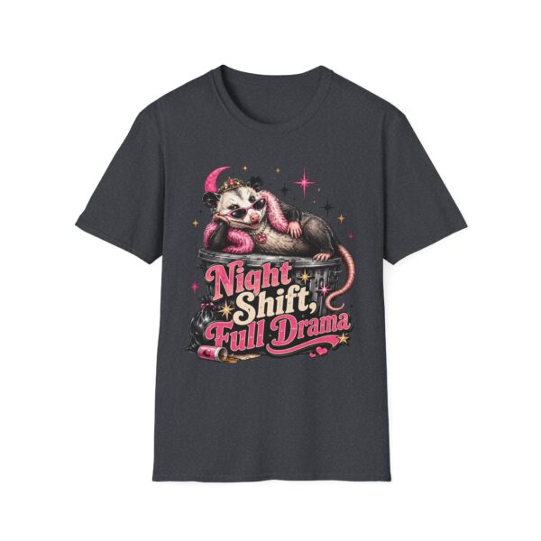 Night Shift Full Drama T-Shirt — Cute Posh Possum Graphic Tee