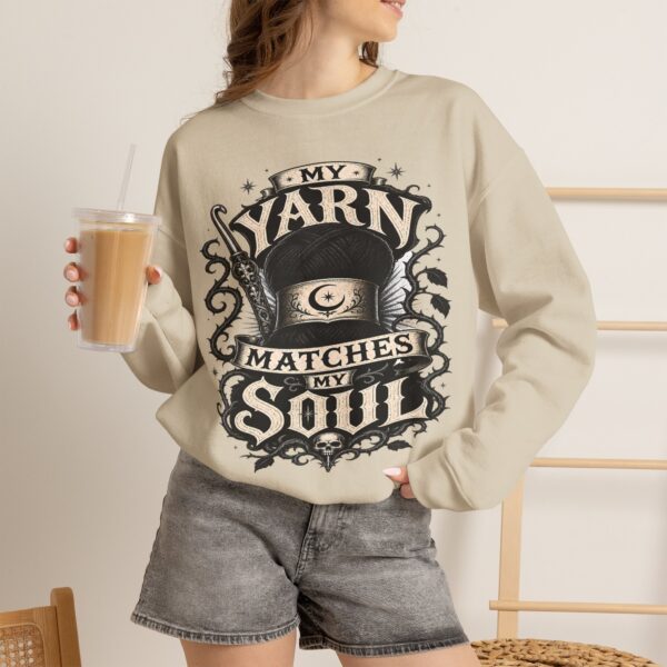 Knitting Sweatshirt — “My Yarn Matches My Soul” Cottagecore Pullover