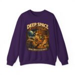 Deep Space Soup Counter Crewneck Sweatshirt — Retro Sci‑Fi Diner Graphic ("Serving Comfort in Cold Orbits")