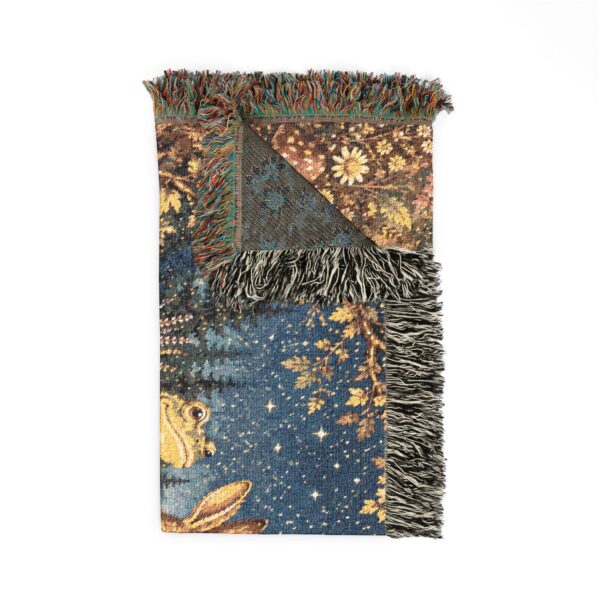 Woven Blanket - Moonlit Bunny Caravan Tapestry Throw