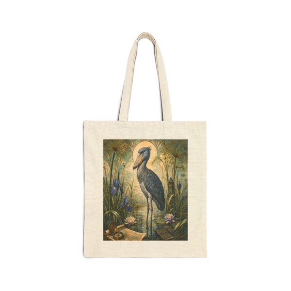 Heron Marsh Canvas Tote Bag — Vintage Art Nouveau Botanical Market & Beach Tote