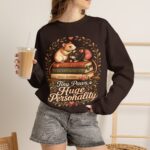 Hamster Booklover Sweatshirt — "Tiny Paws, Huge Personality" Cozy Crewneck