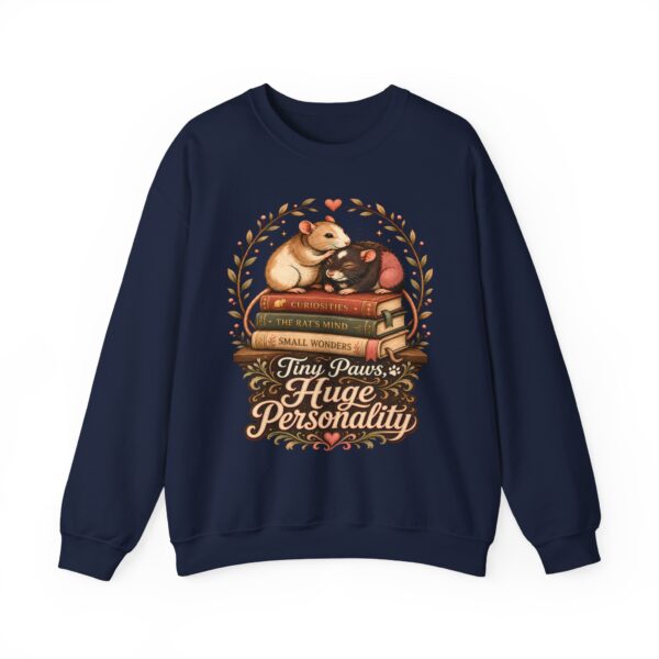 Hamster Booklover Sweatshirt — "Tiny Paws, Huge Personality" Cozy Crewneck