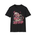 Night Shift Full Drama T-Shirt — Cute Posh Possum Graphic Tee
