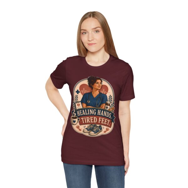 Nurse T‑Shirt — "Healing Hands, Tired Feet" Vintage Tribute Tee