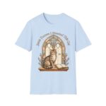 Cat Prayer T-Shirt — "Jesus Knows I Needed This Cat" Vintage Stained-Glass Design