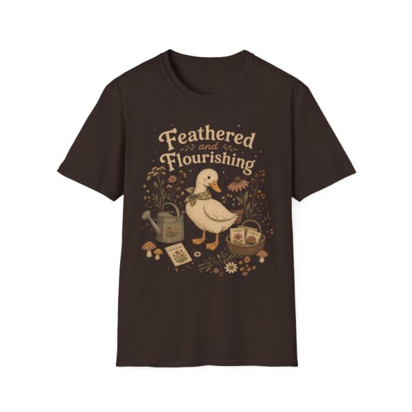 Feathered and Flourishing Duck Tee — Cottagecore Floral Graphic T-Shirt