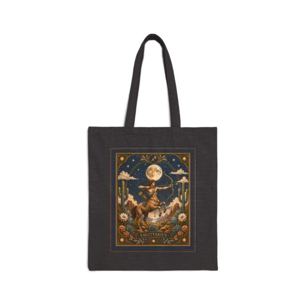 Moonlit Desert Cowboy Tote — Vintage Western Moonlight Canvas Bag