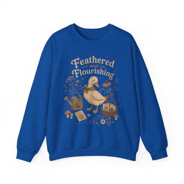 Duck Gardening Sweatshirt — "Feathered and Flourishing" Cozy Crewneck