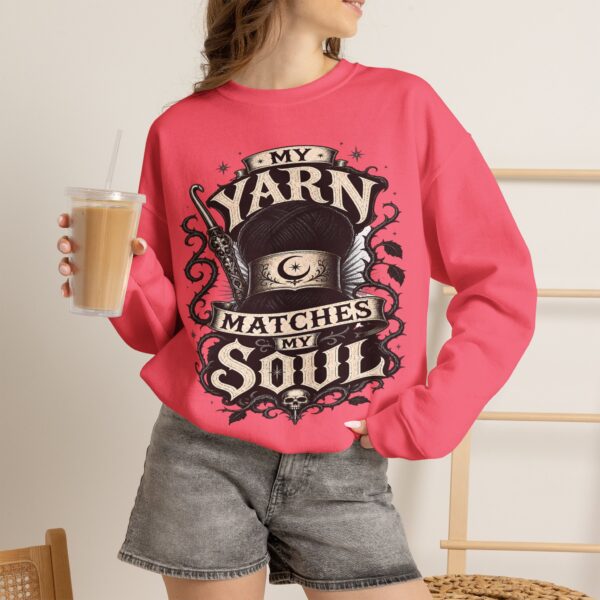 Knitting Sweatshirt — “My Yarn Matches My Soul” Cottagecore Pullover