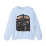 Long Haul Orbits Crewneck Sweatshirt — 'Fuel For Long Haul Orbits' Retro Space Café Design