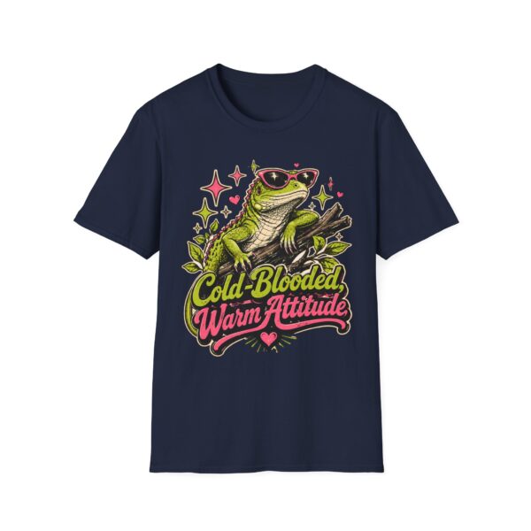 Cute Frog Tee — "Cold-Blooded, Warm Attitude" Sunglasses Lizard T-Shirt