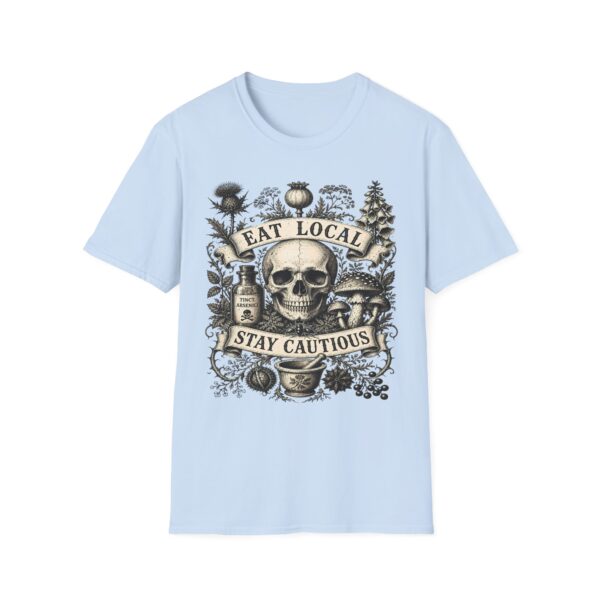 Eat Local Skull Botanical Illustration T-Shirt | Stay Cautious, Poisonous Plants
