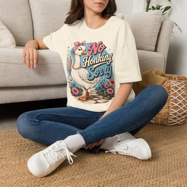 No Honking Sorry Goose T-Shirt — Retro Floral Graphic Tee