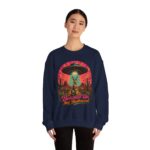 Beamed Up, Not Bothered Sweatshirt — Retro UFO & Jackrabbit Desert Crewneck