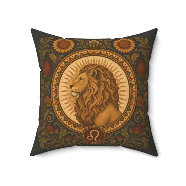 Leo Zodiac Lion Decorative Pillow — Astrological Sun Sign Throw Pillow