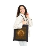 Leo Zodiac Cotton Canvas Tote Bag — Boho Astrology Lion Design
