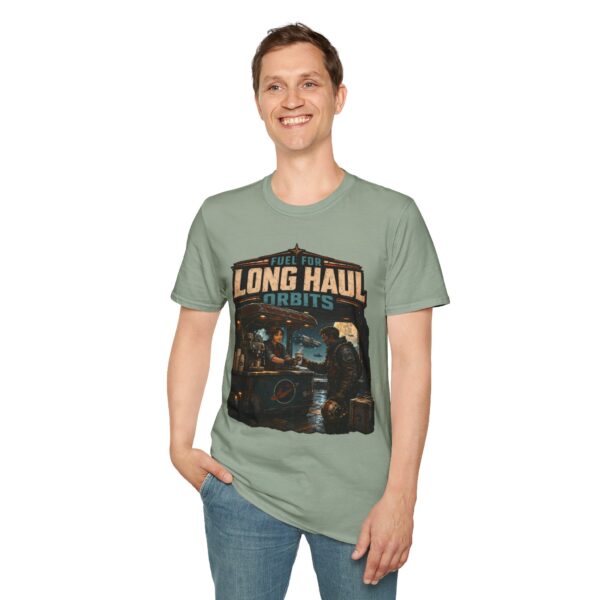 Long Haul Orbits T‑Shirt — Vintage Space Travel Graphic Tee ("Fuel for Long Haul Orbits")