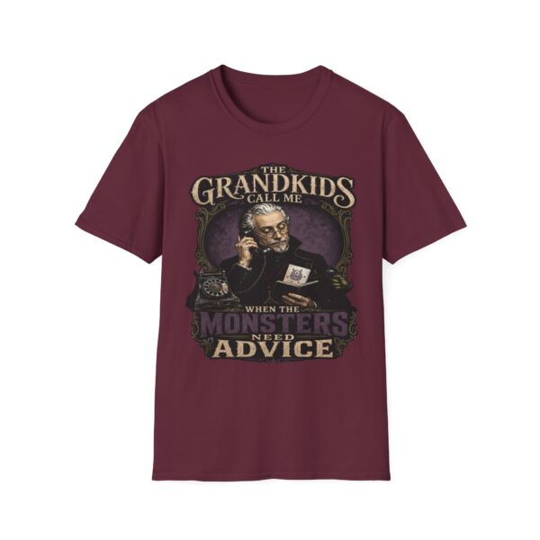 Grandpa T-Shirt — “The Grandkids Call Me When the Monsters Need Advice” Vintage Grandpa Tee