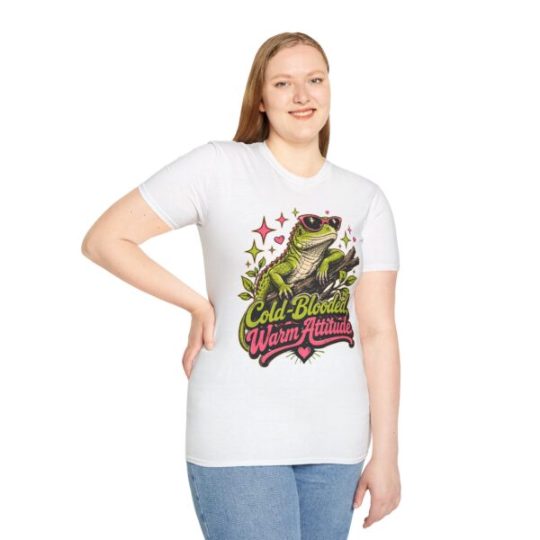 Cute Frog Tee — "Cold-Blooded, Warm Attitude" Sunglasses Lizard T-Shirt