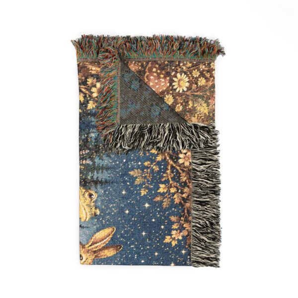 Woven Blanket - Moonlit Bunny Caravan Tapestry Throw