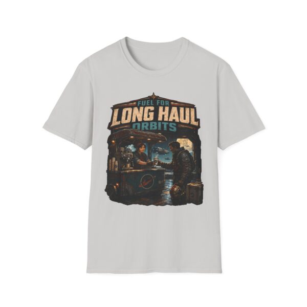 Long Haul Orbits T‑Shirt — Vintage Space Travel Graphic Tee ("Fuel for Long Haul Orbits")