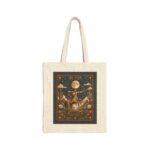 Moonlit Desert Cowboy Tote — Vintage Western Moonlight Canvas Bag