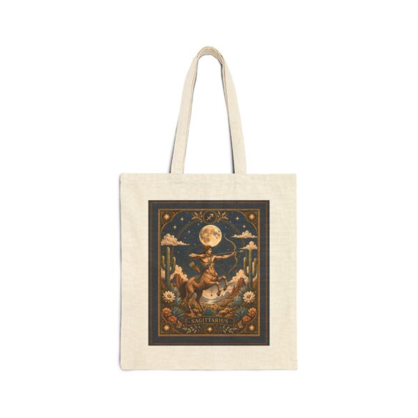 Moonlit Desert Cowboy Tote — Vintage Western Moonlight Canvas Bag