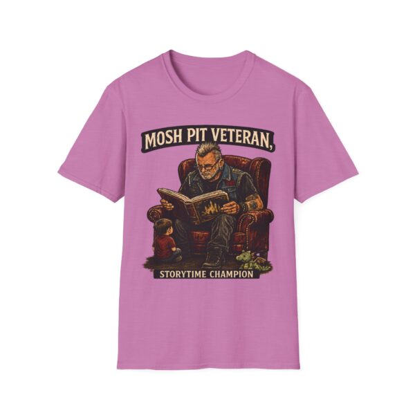 Mosh Pit Veteran T-Shirt — 'Storytime Champion' Band Tee for Concert Fans
