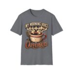 My Morning Voice Is Caffeinated T-Shirt — Coffee, Mic & Soundwave Vintage Tee