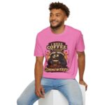 I Need Coffee Not Commentary Raccoon T-Shirt — Funny Coffee Lover Graphic Tee