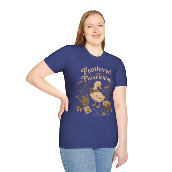 Feathered and Flourishing Duck Tee — Cottagecore Floral Graphic T-Shirt