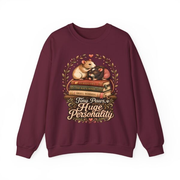 Hamster Booklover Sweatshirt — "Tiny Paws, Huge Personality" Cozy Crewneck
