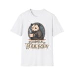 Mentally in a Dumpster Possum Tee — Cute Sarcastic Coffee Graphic T-Shirt