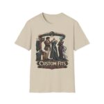 Vintage Tailor Shop T-Shirt — "Custom Fits" Fantasy RPG Graphic Tee
