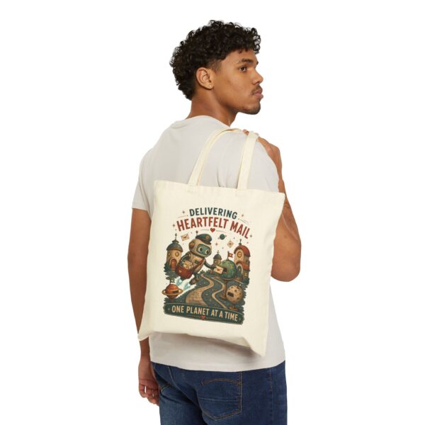 Tote Bag — "Delivering Heartfelt Mail, One Planet at a Time" Eco Canvas Tote