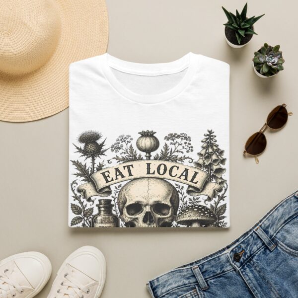 Eat Local Skull Botanical Illustration T-Shirt | Stay Cautious, Poisonous Plants