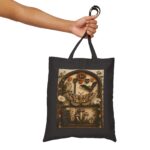 Vintage Botanical Moth Tote Bag — Natural History Illustration Canvas Tote