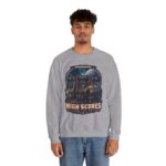 Retro Arcade Space Sweatshirt — "High Scores Across the Galaxy" Crewneck