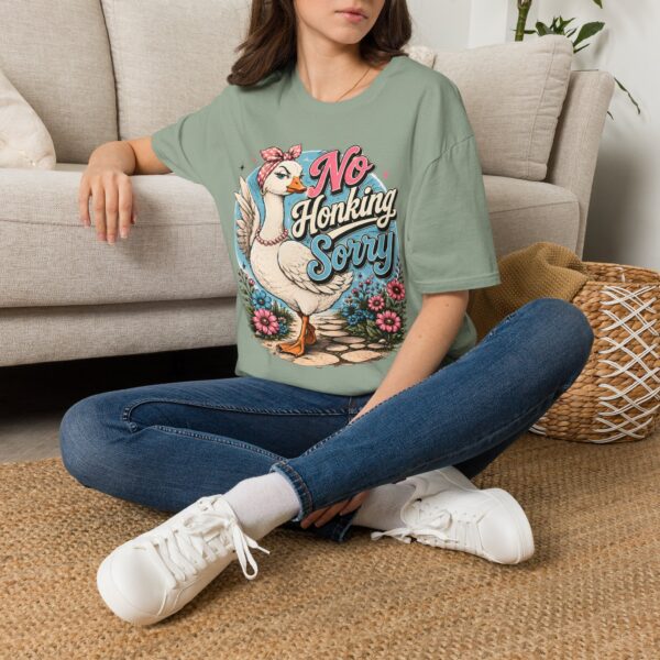 No Honking Sorry Goose T-Shirt — Retro Floral Graphic Tee